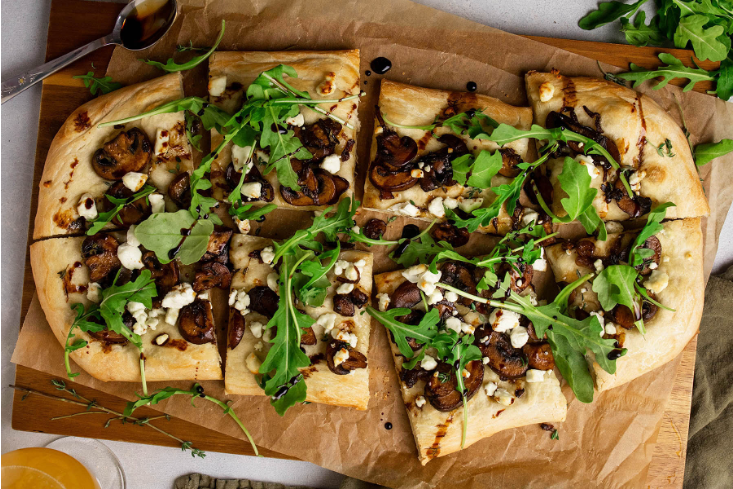 Wild Mushroom & Goat Cheese Flatbread - Trattore Farms